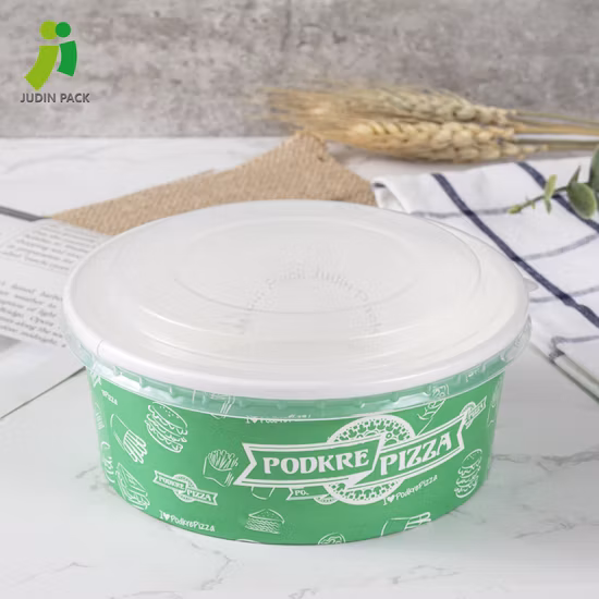 Bol à salade en papier kraft biodégradable respectueux de l'environnement 1100 ml/1300 ml