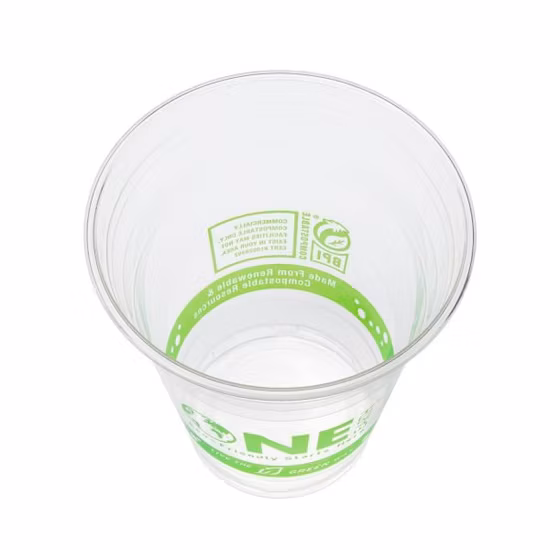 Écologique 100% biodégradable compostable PLA fécule de maïs clair jetable en plastique Smoothie café tasses à boire froides en gros