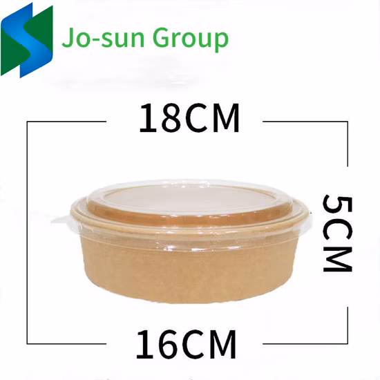Bol à soupe robuste adapté aux besoins du client jetable biodégradable de papier d'emballage